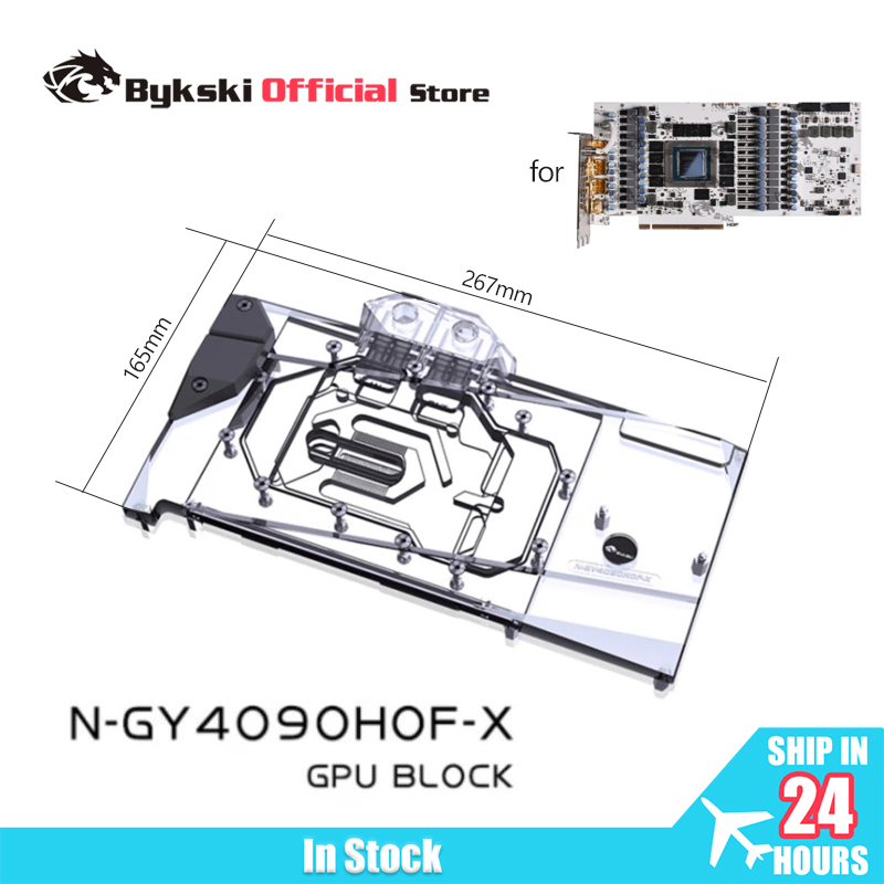 Rtx 4090 Water Block Full Cover - Блок графического процессора Bykski N-GY4090HOF-X для
