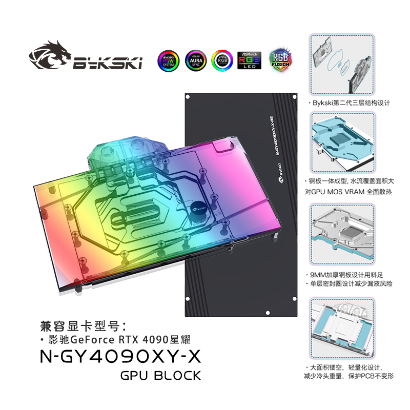 Блок графического процессора B – обзор и цена Rtx 4090 Water Block Full Cover